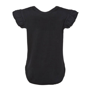 Iowa Hearts Infant Flutter Sleeve Bodysuit - Black