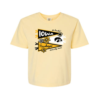 Iowa Cute Pennant Women's Boxy T-Shirt - Butter