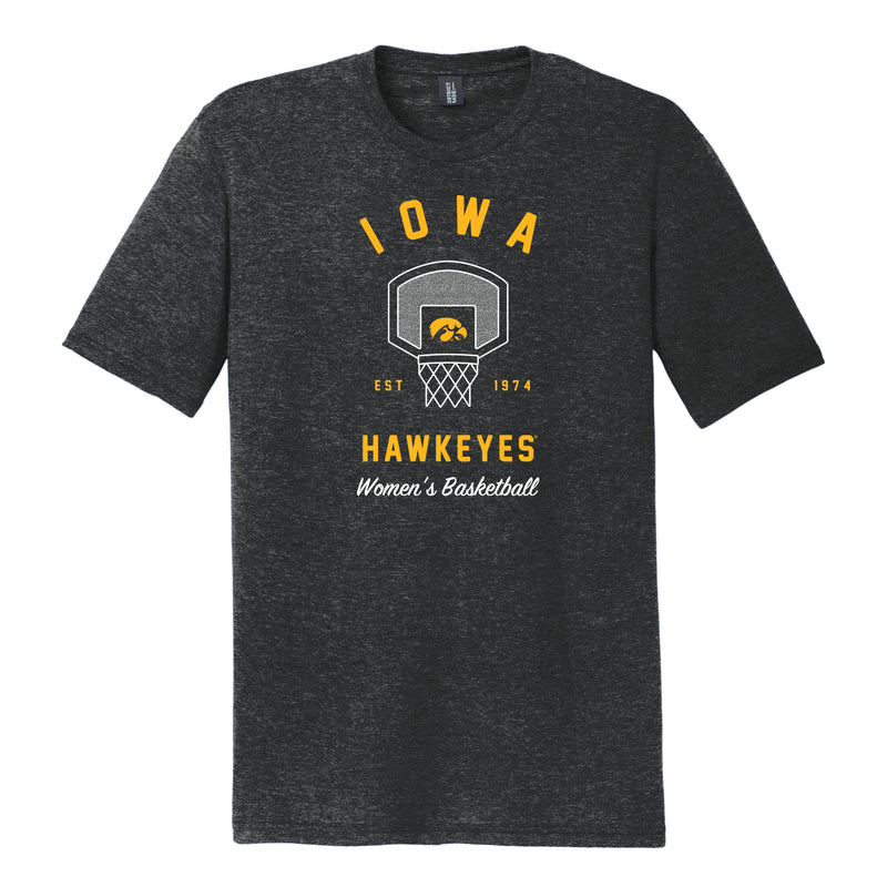 Iowa Women's Basketball Net District Triblend T-Shirt - Black Frost