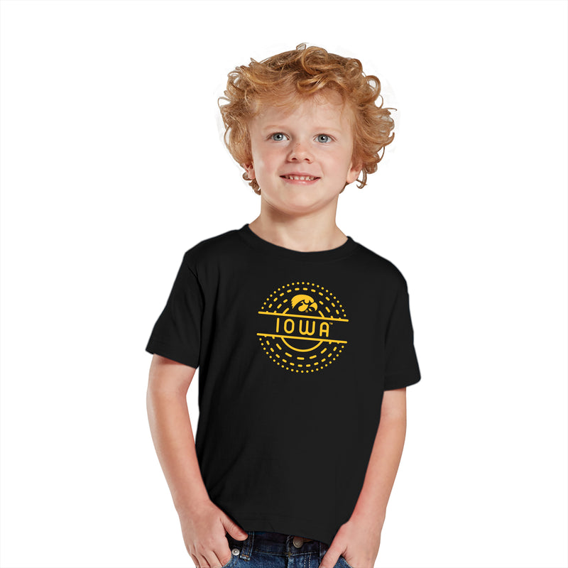 Iowa Sunny Circle Toddler T-Shirt  - Black