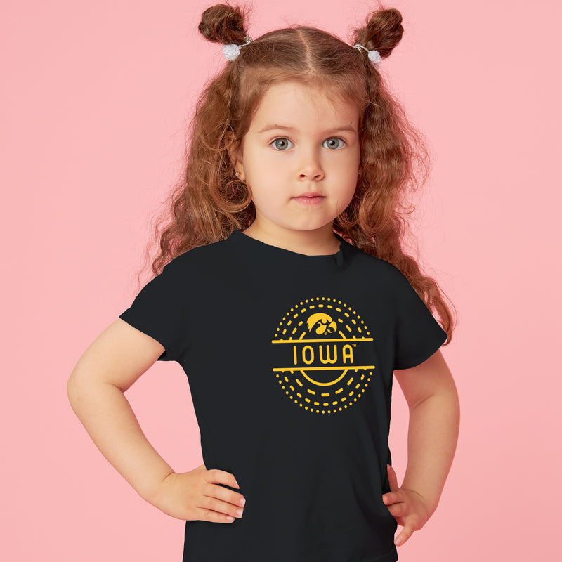 Iowa Sunny Circle Toddler T-Shirt  - Black