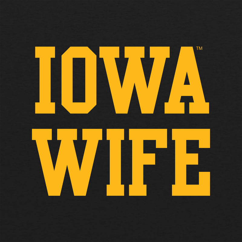 Iowa Basic Block Wife Womens Triblend T-Shirt - Vintage Black