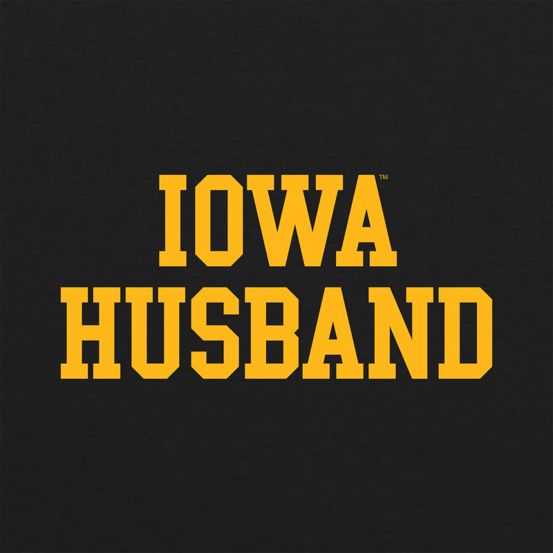 Iowa Basic Block Husband Triblend T-Shirt - Vintage Black