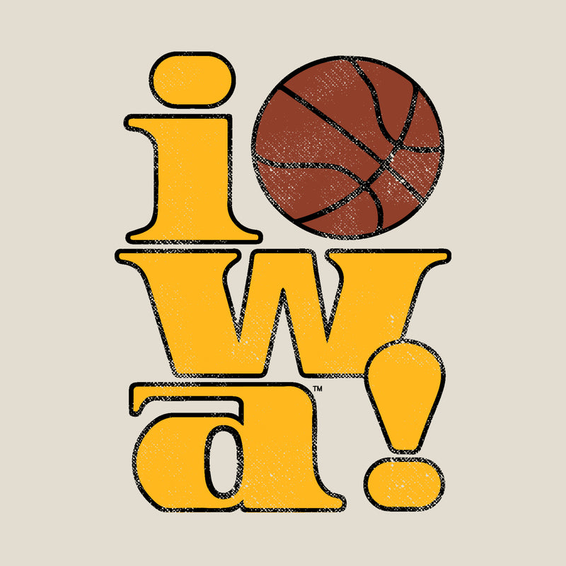 Iowa 90s Basketball Logo CW Crewneck - Parchment