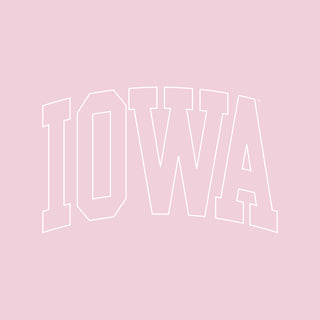 Iowa Tonal Arch with Wrist Print Crewneck - Light Pink
