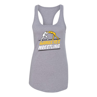 Iowa Wrestling Sketch Racerback Tank Top - Heather Grey