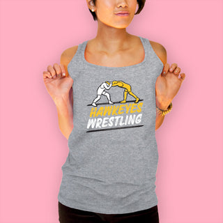 Iowa Wrestling Sketch Tank Top - Sport Grey