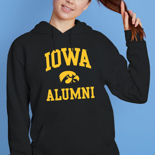 Iowa Arch Logo Alumni Hoodie - Black