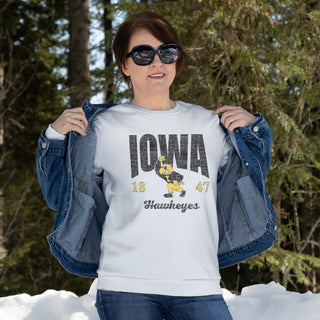 Iowa Giving Noise JA BTB Fleece Crewneck - White