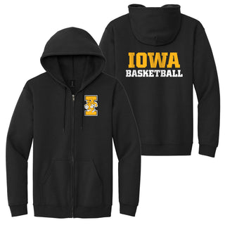 Iowa Basketball Herky LC Zip Hoodie - Black