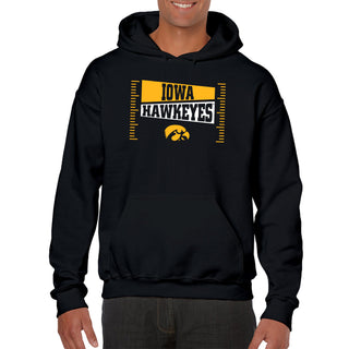 Iowa Hawkeyes Football Field Block Hoodie - Black