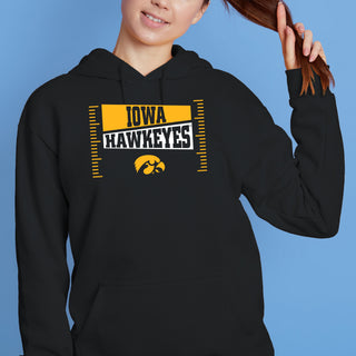 Iowa Hawkeyes Football Field Block Hoodie - Black