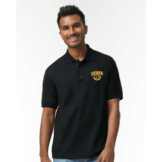 Iowa Arch Logo EMB Dryblend Jersey Polo