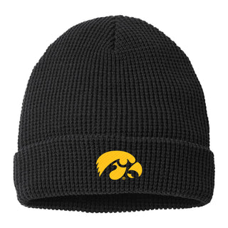 Iowa Tigerhawk Waffle Cuffed Knit Beanie - Black