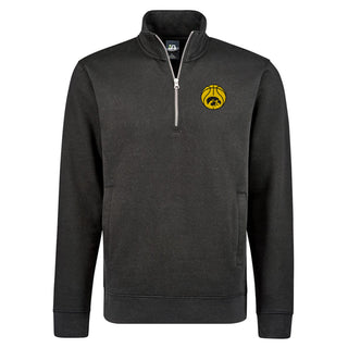 Iowa Basketball Outline LC EMB BTB Quarter Zip Sweatshirt - Black