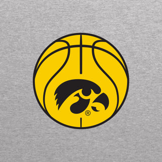 Iowa Basketball Outline LC EMB BTB Quarter Zip Sweatshirt - Oxford