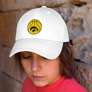 Iowa Basketball Outline EMB Dad Hat