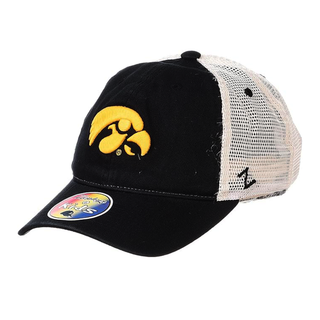 Iowa University Youth Baseball Cap - Black/Stain Wash