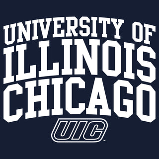 University of Illinois at Chicago Flames Arch Logo Youth T-Shirt - Navy