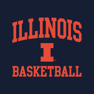 Illinois Arch Logo Basketball Hoodie - Navy