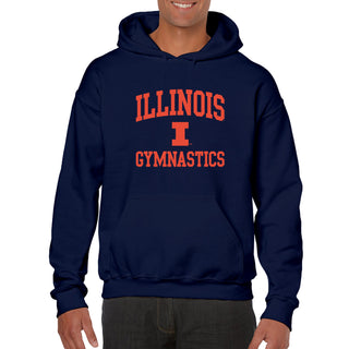 Illinois Arch Logo Gymnastics Hoodie - Navy