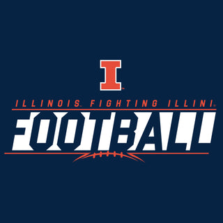 Illinois Football Charge Hoodie - Navy