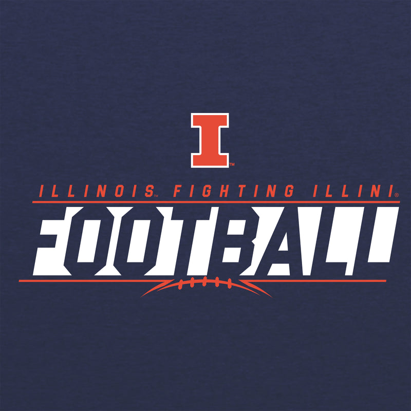 Illinois Football Charge Triblend T-Shirt - Vintage Navy