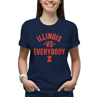 Illinois Vs Everybody T-Shirt - Navy