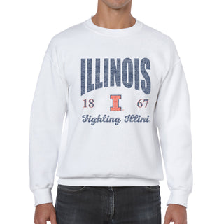 Illinois Giving Noise JA BTB Fleece Crewneck - White
