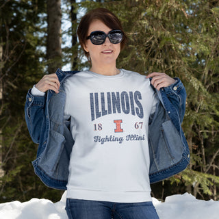Illinois Giving Noise JA BTB Fleece Crewneck - White