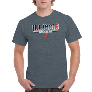 Illinois Wrestling Top Flight T-Shirt - Dark Heather