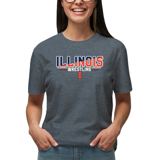 Illinois Wrestling Top Flight T-Shirt - Dark Heather