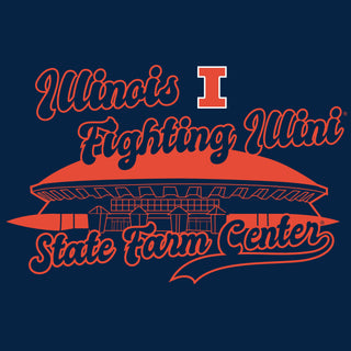 Illinois Fighting Illini Basketball State Farm Center T-Shirt - Navy