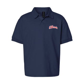 Illinois Script EMB Youth Dryblend Jersey Polo