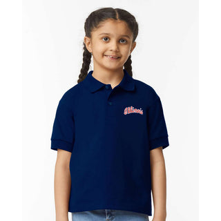 Illinois Script EMB Youth Dryblend Jersey Polo