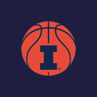 Illinois Basketball Outline LC EMB BTB Quarter Zip Sweatshirt - Navy