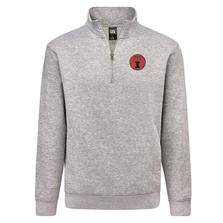 Illinois Basketball Outline LC EMB BTB Quarter Zip Sweatshirt - Oxford