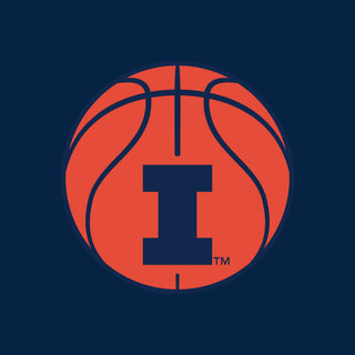 Illinois Basketball Outline LC EMB Polo - Navy
