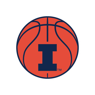 Illinois Basketball Outline LC EMB Polo - White