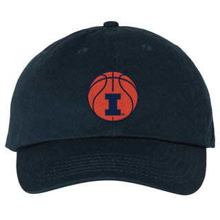 Illinois Basketball Outline EMB Dad Hat
