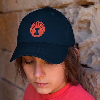 Illinois Basketball Outline EMB Dad Hat