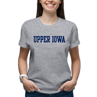 Upper Iowa Basic Block T-Shirt - Sport Grey
