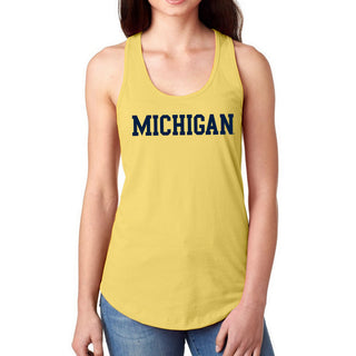 Michigan Basic Block Womens Racerback Tank
