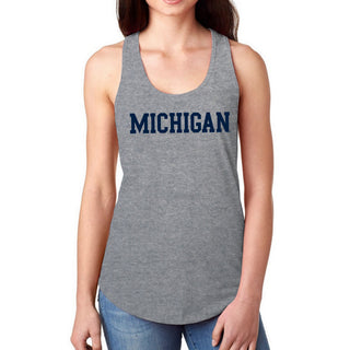 Michigan Basic Block Womens Racerback Tank