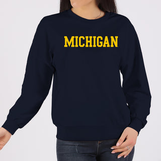 Michigan Basic Block Crewneck Sweatshirt