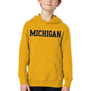 Michigan Basic Block Youth Hoodie