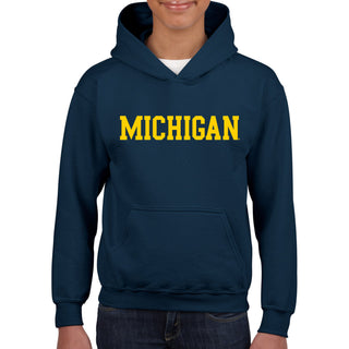Michigan Basic Block Youth Hoodie