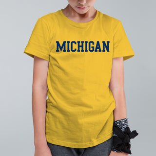 Michigan Basic Block Youth T-Shirt