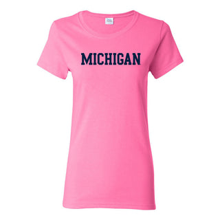 Michigan Basic Block Womens T-Shirt