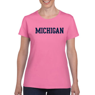 Michigan Basic Block Womens T-Shirt